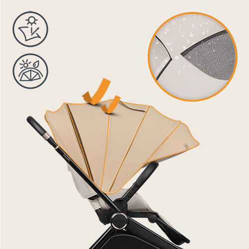 Lionelo Mika Plus 2w1 Beige Sand — Wózek wielofunkcyjny